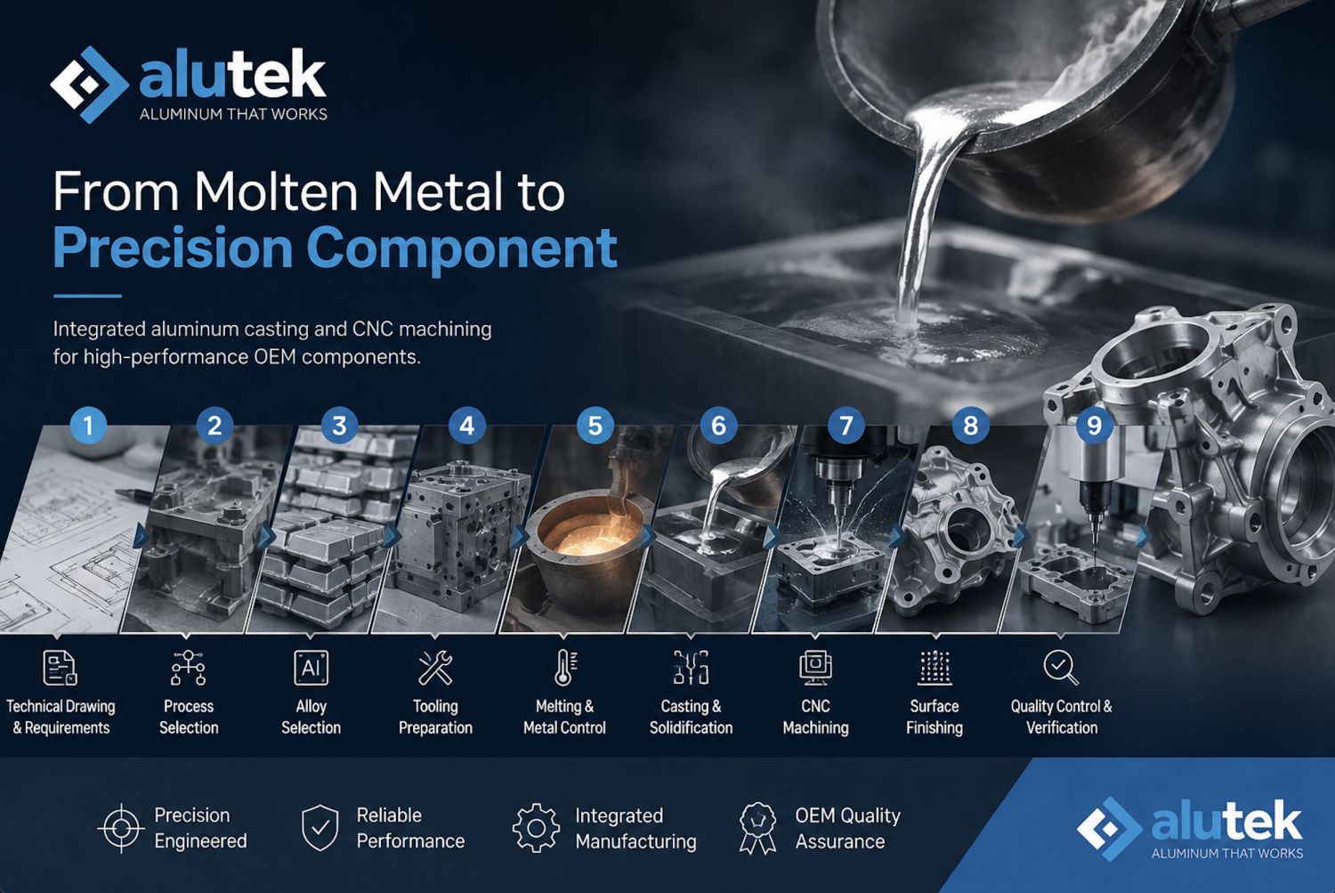 Aluminum Casting: From Molten Metal to Precision Component